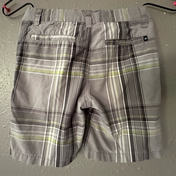 Hurley Shorts Size 5 Boys Gray and Green Plaid Polyester Boarding Shorts NWOT - Picture 8 of 12